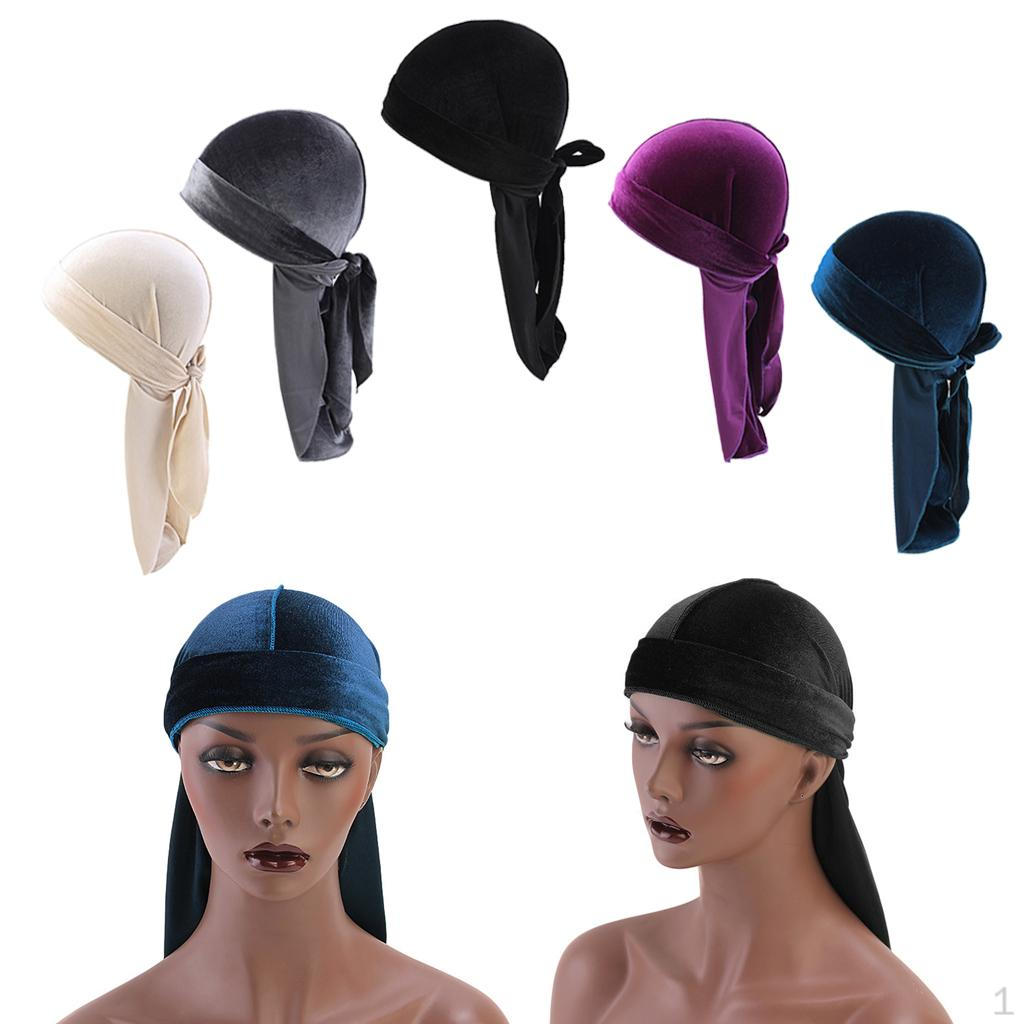 

5 роскошных женщин и мужчин, бархатная бандана, тюрбан, мусульманская эластичная шапка для химиотерапии