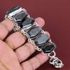Faceted silver sheen obsidian bracelet gemstone jewelry 925 sterling silver bracelet adjustable chain bracelet handmade bracelet for gifts