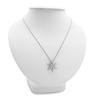 Women Silver Plated Christmas Gift Frozen Snowflake Necklace Rhinestone Crystal Pendant Chain