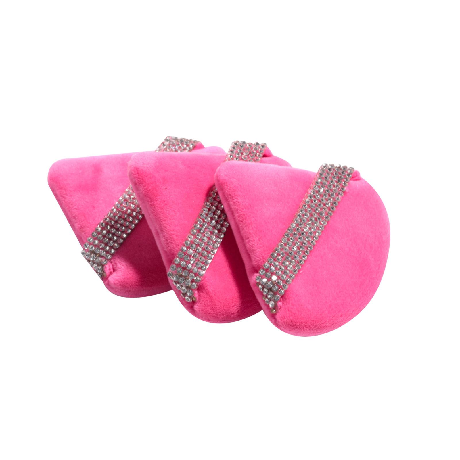 

3Pcs Diamond Triangle Powder Puff Face Makeup Tool Губка Velvet Soft Smooth Facial Beauty Makeup Sponge Косметичні аксесуари