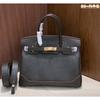 Haute Couture Version European and American Retro Handmade Fubao Leather Splicing Lace Platinum Bag Leather Handbag Shoulder Messenger Bag Women