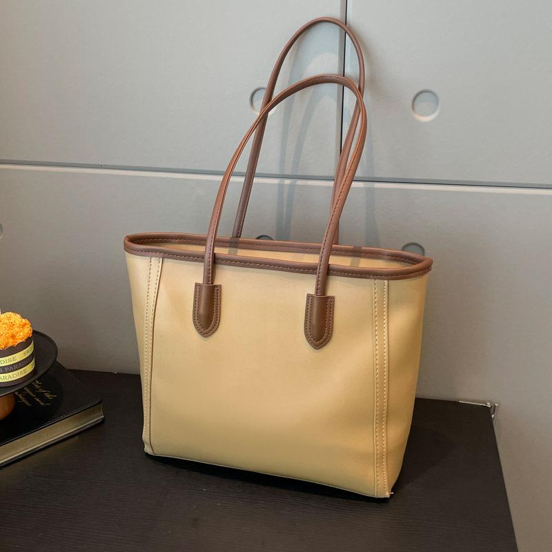 

Модная новая ретро сумка-тоут через плечо большой вместимости, универсальная, хипстерская текстура, женская сумка для поездок на работу, подмышечная модная сумка хаки