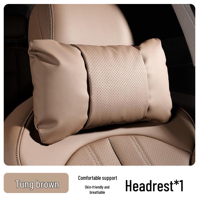 Compatible with 25 Zeekr 001 models: Nappa Leather Headrests, 007GT Lumbar Supports, and 009 Car Seat Backrests