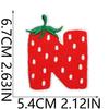 Strawberry English Letter Embroidery Cloth Sticker Bag Decoration 26 English Text Patch Stickers Heat Transfer Computer Embroidery Label