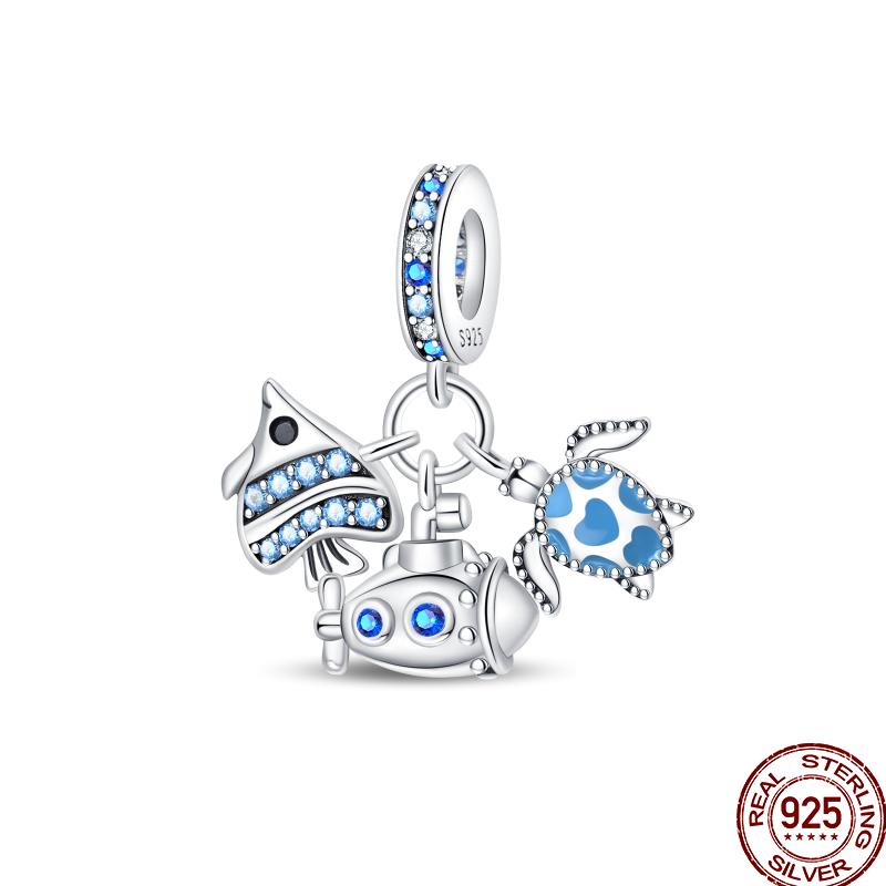 Copper Dessert Afternoon Tea Series Pink Zircon Sweets Playground Series Suitable Fit Pan Original Bracelet Diy