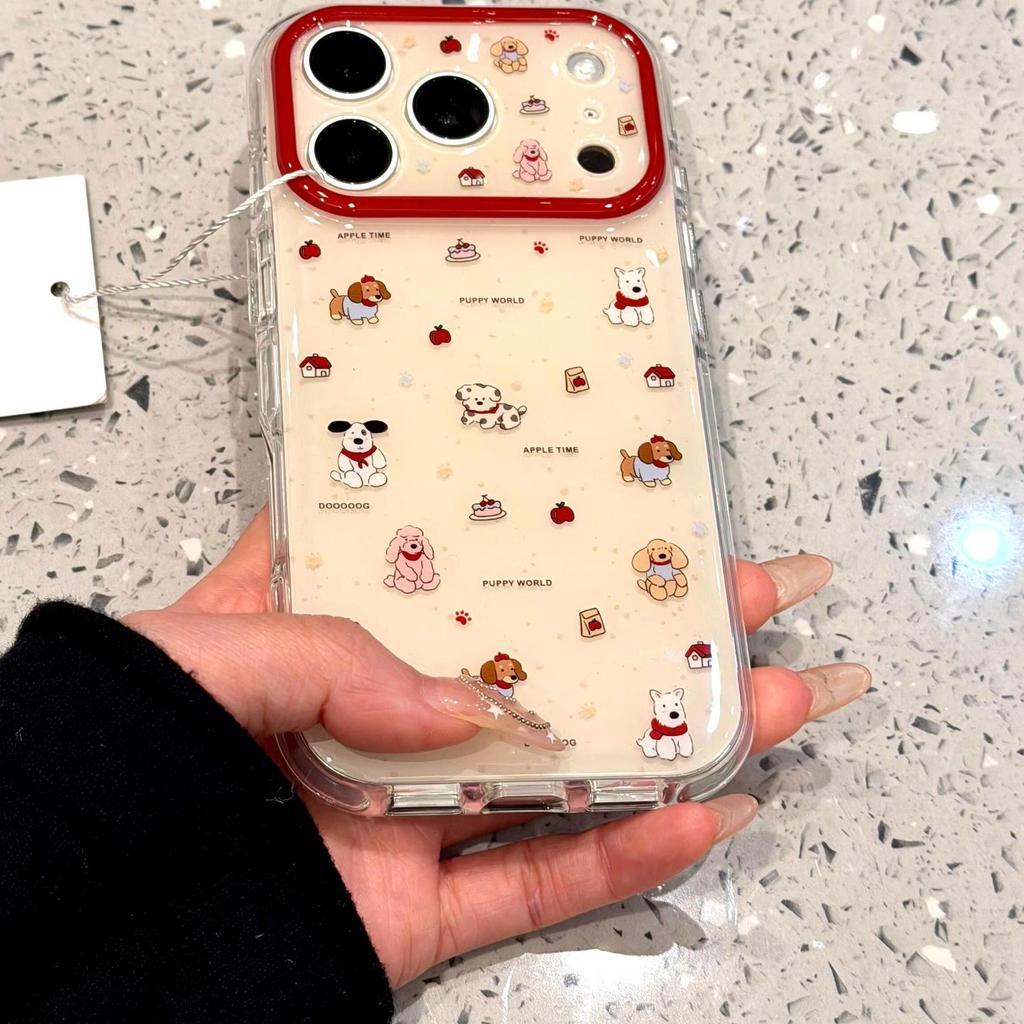 Cute puppy dog suitable for Apple 11promax mobile phone case iPhone11 bracket 11 fine hole 11 hard 11/11