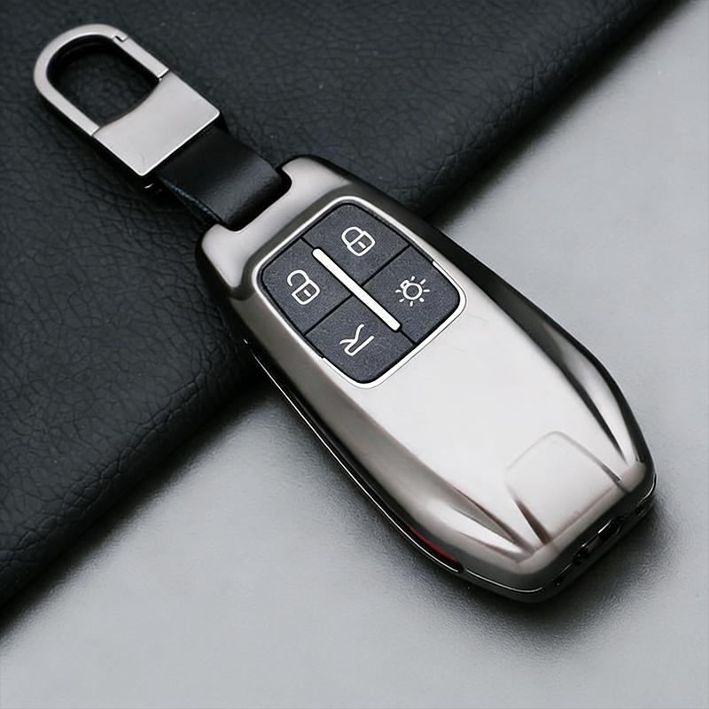Alloy Car Smart Remote Key Case Fob Cover Protector Holder Shell for Ferrari F430 488 458 F12 Roma 812 F8 Keychain Accessories MQ6