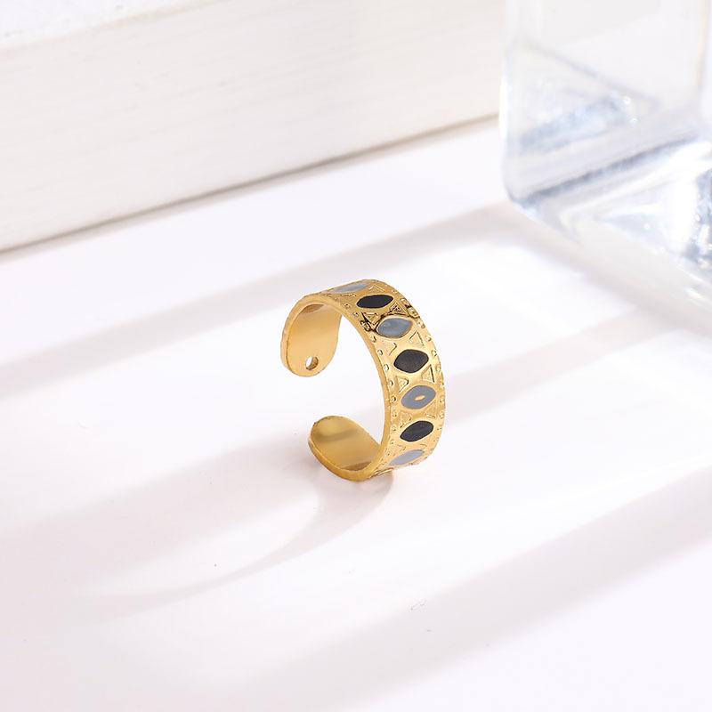 1Pcs Colorful zircon open ring for women, stainless steel ring, party gift