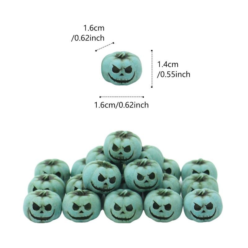 Antique Ghost Face Pumpkin Figurine Halloween Home Garden Micro-landscape Decoration Resin Handicraft