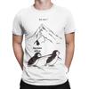 Zabawne Koszulki z Pingwinem Nihilistą Męskie Okrągły Dekolt 100% Bawełna T-shirt Krótki Rękaw Koszulka z Nadrukiem Top