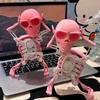 3D Skeleton Man Dancing,Dancing Skull Ornament, Dancing Character Scary Skeleton, Novelty Tabletop Car Home Toy Decoration.