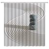 Stones And White Lotus In Water Shower Curtain Zen Spa White Bathroom Waterproof Extra Long Polyester Fabric For Bathtub Decor