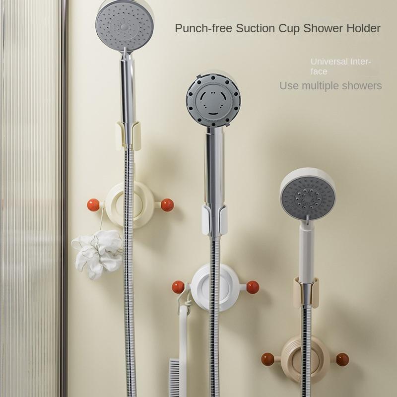 Regulowany uchwyt na słuchawkę prysznicową z przyssawką bez wiercenia