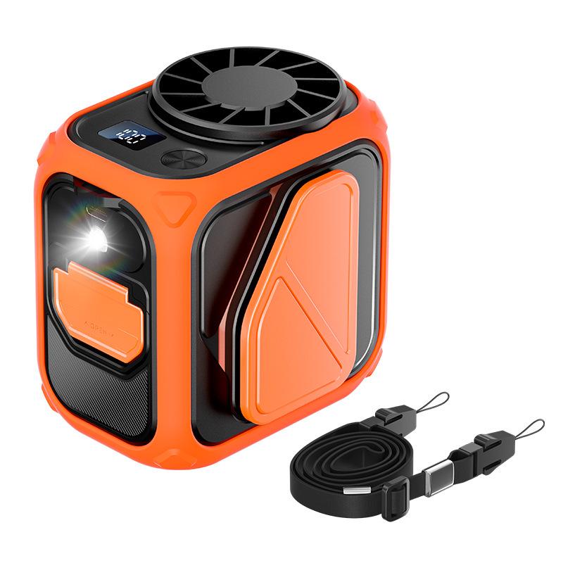 

Portable Neck and Waist Fan with USB Charging, High Wind Power, Clip-on Design, Digital Display, and LED Light F135 Waist Hanging Fan 4000mAh