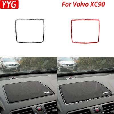For Volvo XC90 2003—2014 Car Accessories Carbon Fiber Central Carplay Bottom Base Frame Interior Cover Trim Sticker Modification