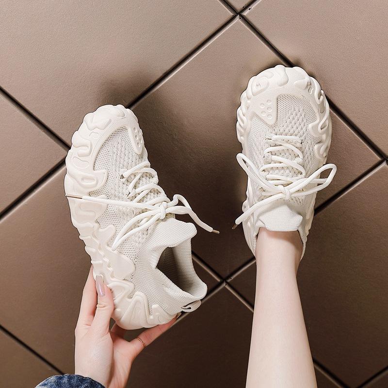 Spring and summer new socks fly-woven sneakers breathable coconut mesh foot cover dad shoes