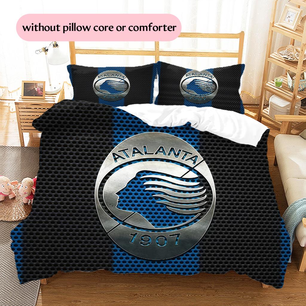 Biancheria da letto con motivo logo Atalanta BC Decorazione per la casa Regalo di compleanno (1 * copripiumino + 2 * federa, senza nucleo)