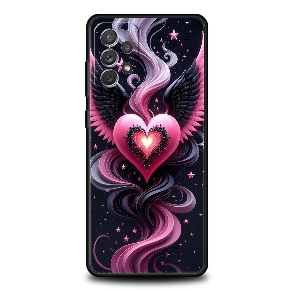 

Цветной чехол для телефона с принтом в виде сердца для Samsung Galaxy A55 A35 A15 A14 A13 A25 A54 A51 A71 A72 A73 A32 A52 A41 Мягкий корпус из ТПУ Samsung A15