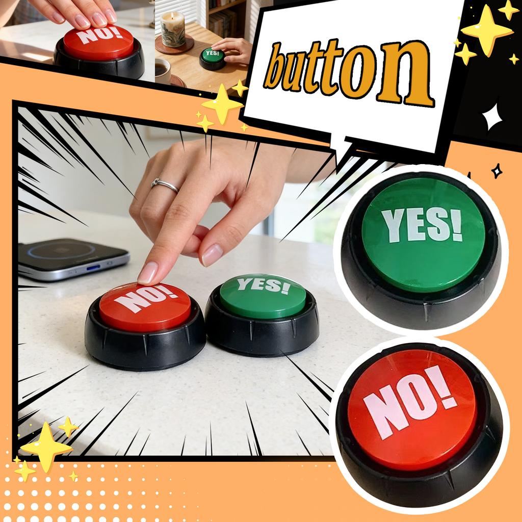 The Sound Button (Yes/NO) Is A Prank, Stress-relieving And Funny Press Sound Toy For Communication And Interaction
