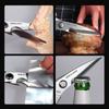 8.5-inch Kitchen Scissors Multi-Functional Stainless Steel Scissors Professional Aluminum Alloy Handle Chicken Bone Scissors
