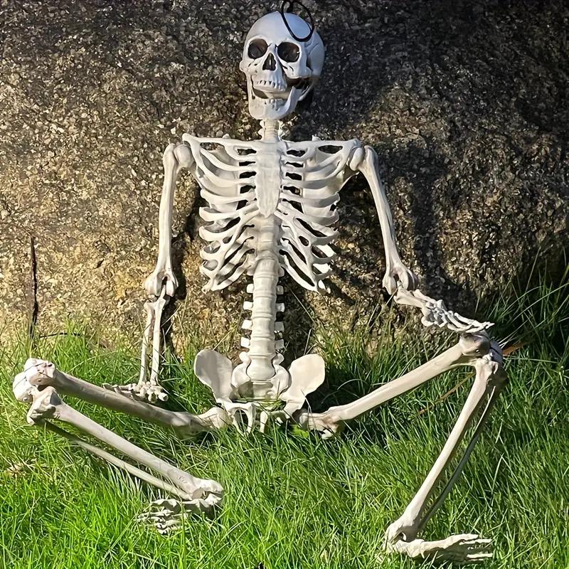 15.8Inch Halloween Hanging Skeleton Decoration Movable Skull Pendant Haunted House Horror Props Day of the Dead Room Ornament