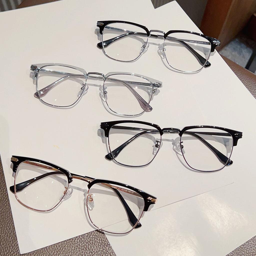 Anti-Blue Light Eyebrow Frame Flat Mirror Women'S Avant-Garde And Versatile Cool Handsome Myopia Glasses Frame Men