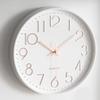 Modern Round Quartz Wall Clock With Silent Motion For Living Room Decor