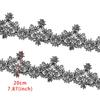 High-End Black Water-Soluble Embroidery Barcode Diy Clothing Dress Dress Decorative Accessories Lace