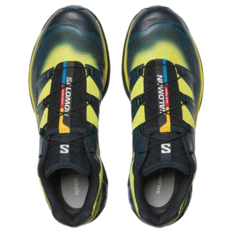 Salomon Xt-6 Comfortable Low-Top Trail Running Shoes Unisex sneaker Blue Yellow 474404