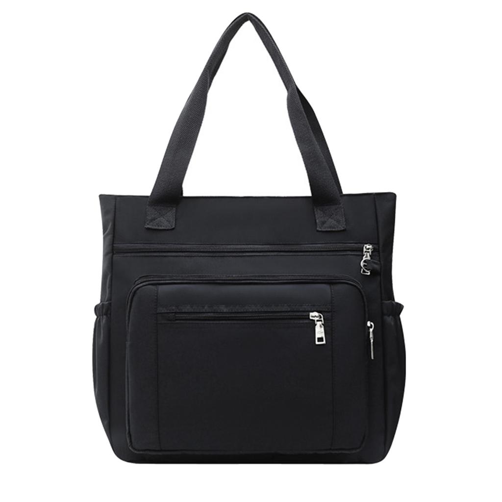 Women Shoulder Bag Single Shoulder Hand Bag Black Nylon Large Capacity for Travel Office Black Free