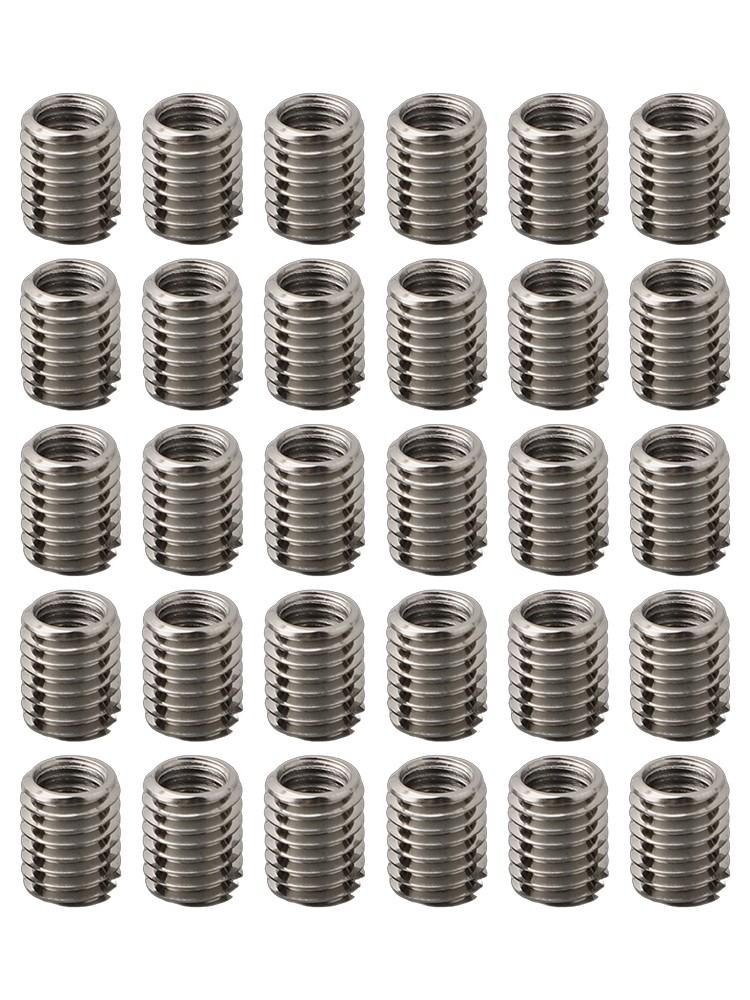 30pcs Threaded Inserts Inner M6X1.0 Outer M8X1.25 Length 10MM Male Female Nut