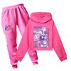 Children's Hooded Top And Pants Two-piece Tracksuit Set Long-sleeved Printed Clothing Set