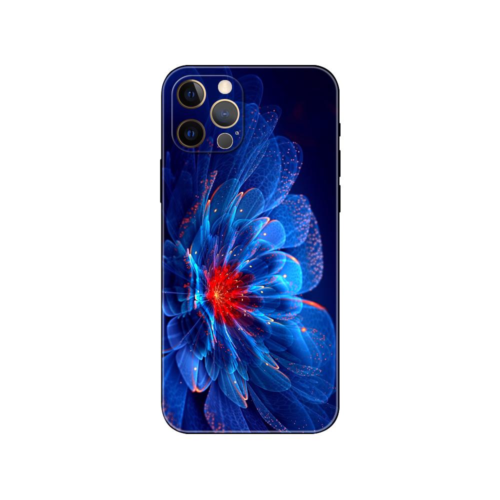 Handyhülle mit Neonmusterdruck für iPhone 5 5s 2020se 6 6s 7 8 plus x 10 XR XS 11 12 13 mini pro MAX schwarze TPU-Rückseite