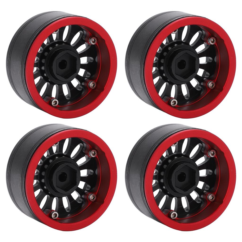 4pcs RC Metal Wheel Hubs with Screw Cap for Traxxas  Axial  Hsp  Redcat  Tamiya  Hpi RC Crawler