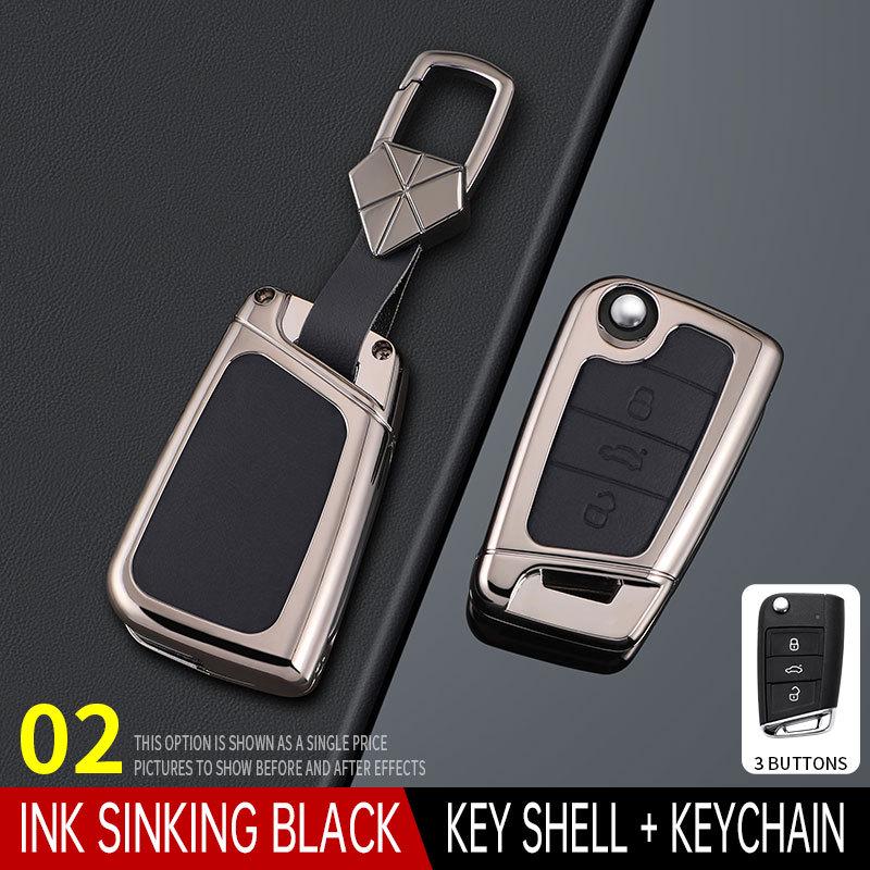 Volkswagen Lavida Key Cover (2023-2025) - Fresh design, full-coverage leather, perfect for men.