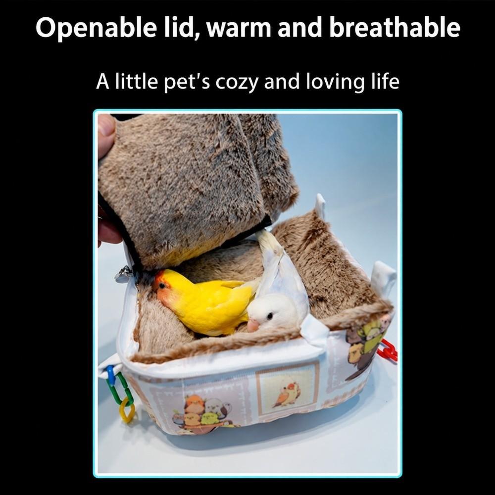 Warm Bird Sleeping Bag Detachable Bird House Cute Pet Hammock Outing