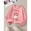 Kids Sweatshirt , Casual Sweatshirt Printed Round Neck Pullover, Happy Easter Bunny Pink Bow, Autumn and Winter