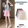Women's High Waist Ice Silk Wide-Leg Shorts - Summer Casual, Slimming, Loose Fit, Mid-Length