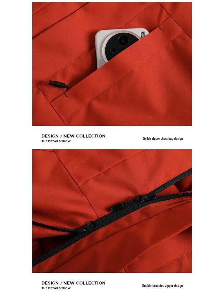 Unisex Graphene Windproof Jacket: Thick, Warm, Solid Color for Outdoor Sports & Mountaineering