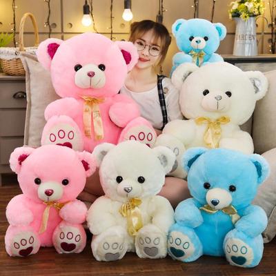 Bunter Teddybär Plüschtier - Süßes Geschenk für Freundin und Kinder