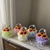 Mini Graduation Flower Bouquet Basket Artificial Knitted Flower Bouquet Valentine'S Day Gift Flower Basket Birthday Gifts