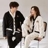 Matching Fluffy Loungewear Set for Winter Perfect As a Plus Sizes Cute D.IIZOO Pajamas, Couples, Open-Front Loungewear, Gift, Available, (L, Black)