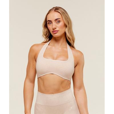 Adapt Fleck X Whitney Halterneck Sports Bra Coconut White B4c1j Wbdb