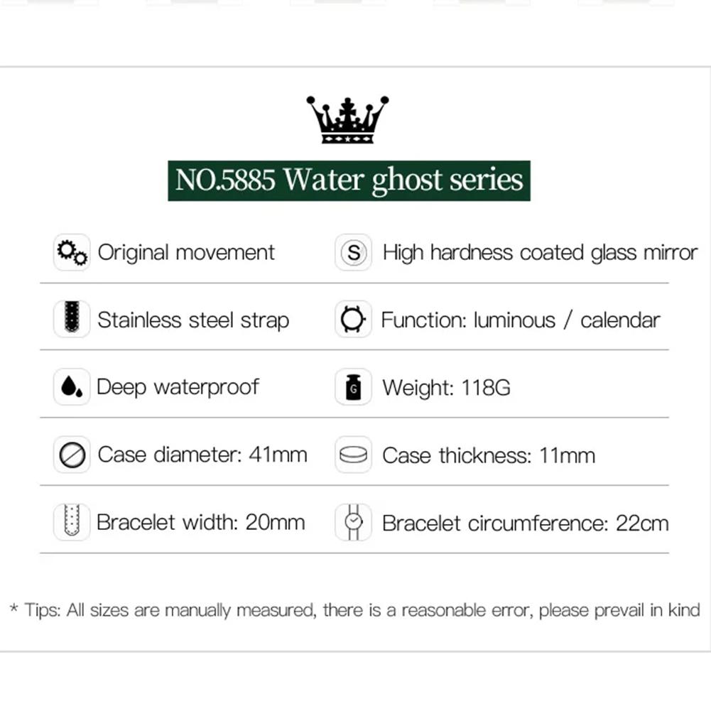 Herrenuhren Grünes Zifferblatt Wasserdicht Edelstahlarmband Kalender Quarzuhr Leuchtend Luxus Herrenarmbanduhr