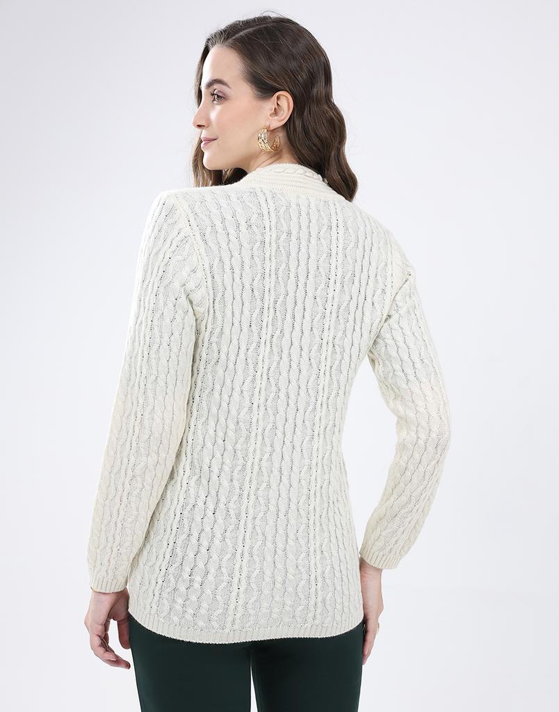 MONTE CARLO Women's V Neck Full Sleeve Cardigan