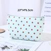 1/3Pcs Pink Polka Dot Pu Makeup Bag Set Large Capacity Sturdy Handle For Travel Daily Cosmetic Storage