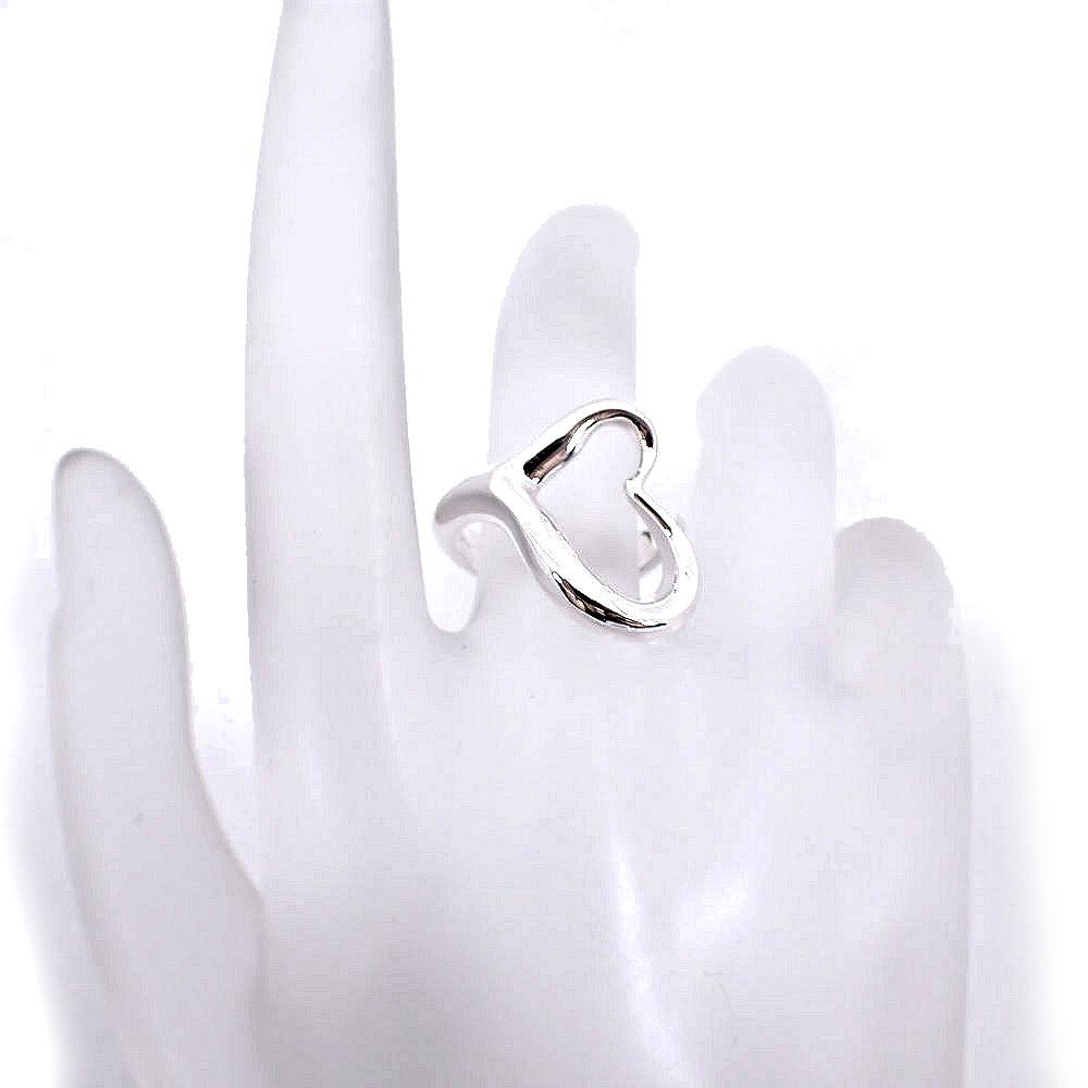 [Used] TIFFANY 925 Open Heart Ring / Size 8 / g539-22
