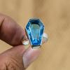 925 Silver Swiss Blue Topaz Stone Coffin Daughter Promise Statement Ring US 7.75