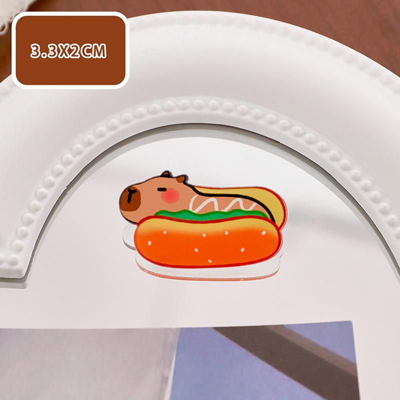 Cute Cartoon Capybara Brooch Fashion Creative Fashion Capybara Acrylic Badge Backpack Decoration Pins Clothing Accessories Gifts
