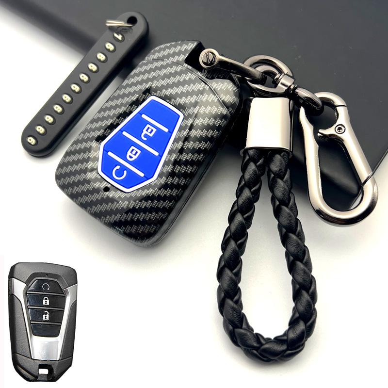 Carbon Abs Car Key Case Remote Control Fob Cover For Isuzu New Mu-X X Series Dmax D-Max X-Terrain Pickup